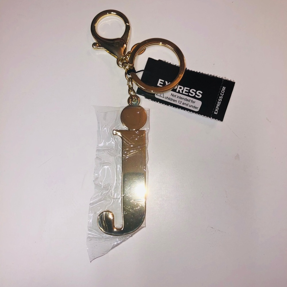 Express “J” Keyring Key Fob Purse Charm